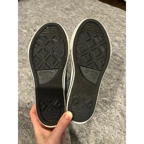 Converse All-Star Kids Size 1 Glitter Rainbow Shoes Sneakers - Picture 6 of 7